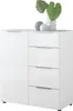 Kommode >Sean< in Weiß, - 90x99x40 cm ( BxHxT) Produktbild-Vorschau 1