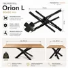 Rám stolu Orion (černý, 113x73xH71 cm) Designový křížový Náhled obrázku produktu 4