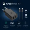 Motorola TurboPower Charger Duo 50W USB-A a USB-C čierna Náhľad obrázku produktu 24