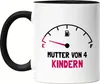 Mutter von 4 Kindern Tasse Schwarz Lustig Energielos Tank Produktbild-Vorschau 1
