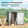 Outsunny Gerätehaus aus Stahl, 0,92 m² Geräteschuppen mit Produktbild-Vorschau 4