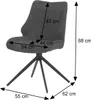 A diagram showing the dimensions of a chair. Anteprima dell’immagine prodotto
