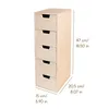 Creative Deco Mini Cassettiera in Legno 15x20,5x47 cm | 5 Anteprima dell’immagine prodotto 2