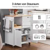SoBuy Wózek kuchenny na kółkach Wózek do serwowania z Podgląd zdjęcia produktu 7