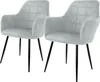 Two light gray armchairs with black legs are shown against a white background. Produktbild-Vorschau