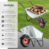 tectake Schubkarre 100L verzinkt 250kg Belastbarkeit Produktbild-Vorschau 2