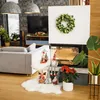 Kondela Vianočný veniec Gioia 45 cm - zelená / biela Náhľad obrázku produktu 9
