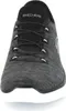 A close-up view of the top of a gray and black Skechers sneaker. Produktbild-Vorschau