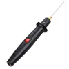 A black hot wire foam cutter with a red switch and a silver needle is shown against a white background. Produktbild-Vorschau