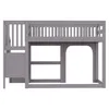 Flieks Etagenbett 90x200cm mit Led, Kinderbett Hausbett mit Produktbild-Vorschau 7