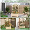 Jardinière COSTWAY avec treillis, jardinière d'extérieur Voir les images du produit 5