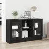 vidaXL Komoda, černá, vzhled dubu, 120 x 30,5 x 70 cm, Náhled obrázku produktu 3