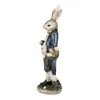 Clayre & Eef Figurine Lapin 25 cm Marron Bleu Polyrésine Voir les images du produit 2