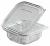 50x Rechteckbecher klar mit Deckel 250 ml (PET) Produktbild-Vorschau 1