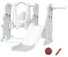 AIYAPLAY Rutsche 4-in-1 Kinderrutsche mit Schaukel Produktbild-Vorschau 1
