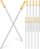 12er Set Schaschlikspieß 60 cm mit Holzgriff – Rostfreier Produktbild-Vorschau 1