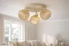 Lampa sufitowa LED Luxolar 3-punktowa E27 Rattan Boho Podgląd zdjęcia produktu 3