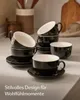 Cosumy Cappuccino Tassen Set 6er mit Untertassen – Produktbild-Vorschau 2