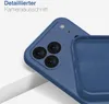 Close-up of a blue phone case, showing the camera cutout and the interior texture. Produktbild-Vorschau