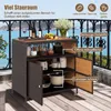 KOMFOTTEU Gartenschrank aus Rattan, Aufbewahrungsschrank Produktbild-Vorschau 5
