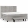 Boxspringbett mit Matratze Hellgrau 160x200 cm Stoff Produktbild-Vorschau 1