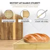 Bambus-Brotschneidebrett mit Krümelfach & Messer – Perfekte Produktbild-Vorschau 3