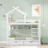 MODFU Etagenbett Kinderbett 90x200cm mit Schubladen und Produktbild-Vorschau 4