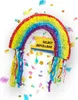 Regenbogen Pinata bunt 58 x37cm Kinder Partyspiel Produktbild-Vorschau 2