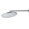 A chrome shower head and arm against a white background. Produktbild-Vorschau