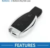 Coque De Clé À 2 Boutons Pour Télécommande D'Entrée Sans Voir les images du produit 4