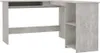 A corner desk with a concrete-like finish, shown from a slightly elevated side angle against a white background. Náhled obrázku produktu