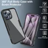 A product image showcasing a phone case and screen protector with feature callouts. Anteprima dell’immagine prodotto