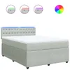 Boxspringbett mit Matratze Hellgrau 140x190 cm Samt Produktbild-Vorschau 1