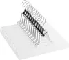 A set of white wooden hangers with silver metal clips, arranged in a row. Produktbild-Vorschau