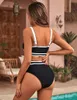 Frauen High Waist Bikini-Sets Sportliche Zweiteilige Produktbild-Vorschau 2