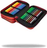 A red pencil case filled with colorful markers is shown against a white background. Náhled obrázku produktu