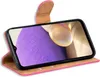 A pink flip case for a smartphone, with the phone inside showing a colorful screen. Produktbild-Vorschau