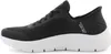 A side view of a black Skechers Slip-Ins Go Walk Flex shoe with a white sole. Náhľad obrázku produktu