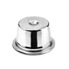 A stainless steel coffee capsule is shown against a white background. Produktbild-Vorschau