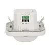 A white motion sensor with green electrical terminals and silver mounting brackets. Anteprima dell’immagine prodotto