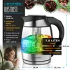 Arendo, sklenená kanvica na vodu, 1,8 l, 2200 W, čajník s Náhľad obrázku produktu 2