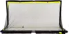 A black and yellow mini soccer goal is shown against a white background. Produktbild-Vorschau