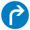Aufkleber Kreis Fahrtrichtung rechts Symbol Ø50mm Produktbild-Vorschau 1