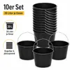 10er Set Baueimer 20 L, Kunststoffeimer mit Metallbügel, Produktbild-Vorschau 4