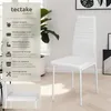 Lot de chaises avec surpiqûre - blanc, Lot de 4 Voir les images du produit 2