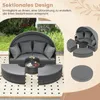 COSTWAY lettino da giardino a isola in polyrattan con Anteprima dell’immagine prodotto 4