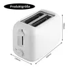 A white toaster with dimensions indicated. Produktbild-Vorschau