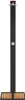A freestanding outdoor shower with a black pole and a wooden base. Voir les images du produit