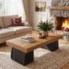 Wanbor  Couchtisch, Industrieller Couchtisch mit schwarzem Produktbild-Vorschau 3