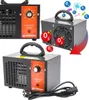 A collage of an ozone generator, showing different angles and illustrating its function with icons. Podgląd zdjęcia produktu